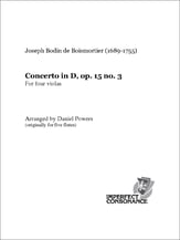 Concerto in D, op. 15 no. 3 cover